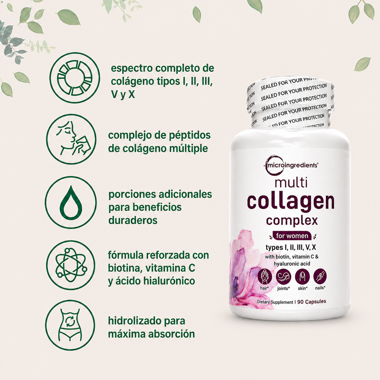 Multi Collagen Complex, 90 caps.